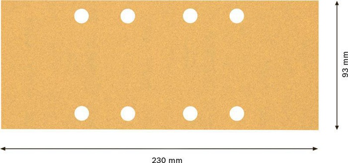 8000859927 - Detailbild2_Schleifpapier EXPERT C470 Abm.93x230mm Körnung 100 8Löcher 10 St. BOSCH