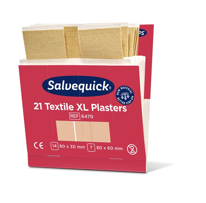 4000386492 - Detailbild_Pflasterstrips Salvequick Textilpflaster ext.gr.6Nachfüllpack je 21St.SALVEQUICK
