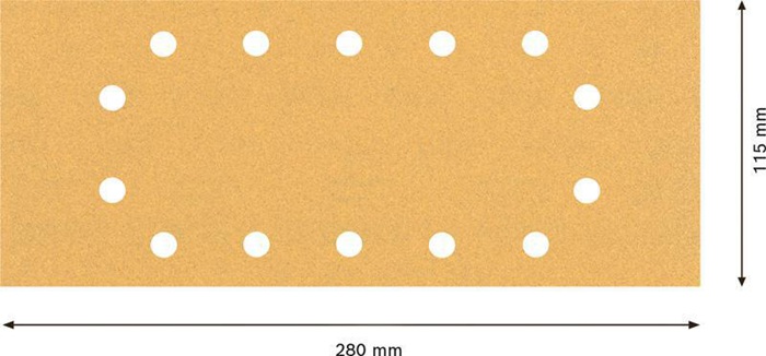 8000859932 - Detailbild5_Schleifpapier EXPERT C470 Abm.115x280mm Körnung 100 14Löcher 10 St. BOSCH