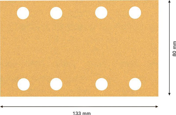 8000859936 - Detailbild_Schleifpapier EXPERT C470 Abm.80x133mm Körnung 100 8Löcher 10 St. BOSCH