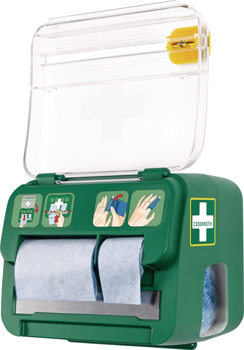 4000386586 - Detailbild3_Pflasterspender Soft Foam Spender 2-in-1 B142xH123xT138ca.mm grün,transparent