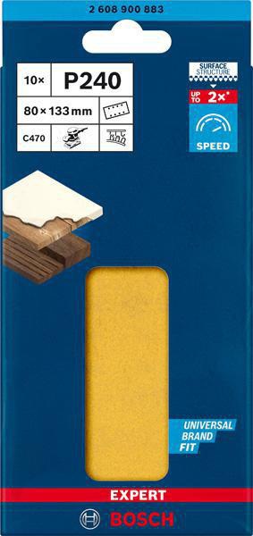 8000859939 - Detailbild4_Schleifpapier EXPERT C470 Abm.80x133mm Körnung 240 8Löcher 10 St. BOSCH