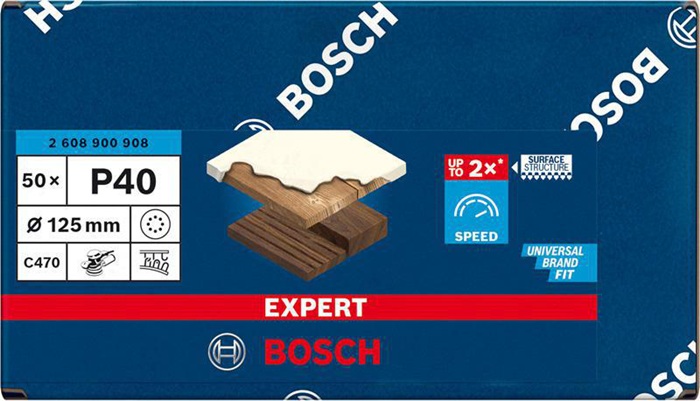 8000859964 - Detailbild5_Schleifpapier EXPERT C470 D.125mm Körnung 40 8Löcher f.Exzenterschleifer 50 St.