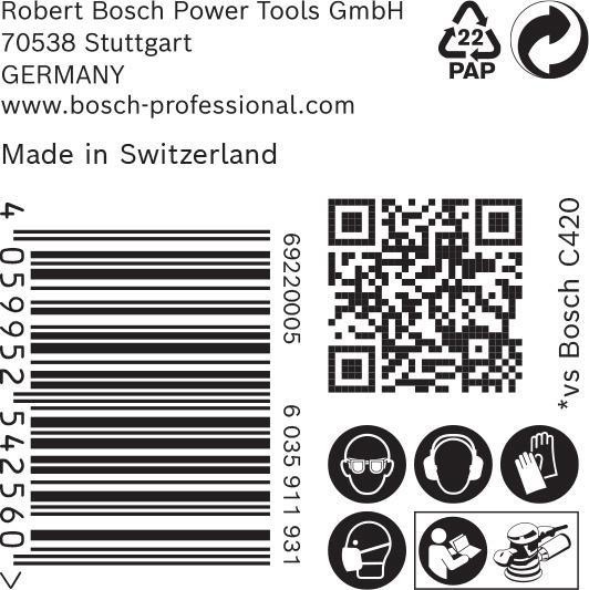 8000859974 - Detailbild_Schleifpapier EXPERT C470 D.150mm Körnung 60 6Löcher f.Exzenterschleifer 50 St.