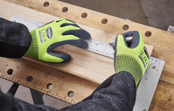 4000391069 - Detailbild_Handschuhe Flexter Gr.9 neogelb/grau EN 388 PSA II 12 PA