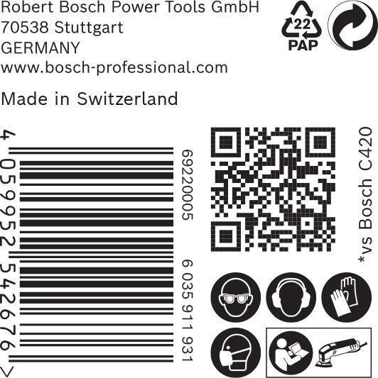 8000859985 - Detailbild_Schleifpapier EXPERT C470 D.93mm Körnung 100 f.Deltaschleifer BOSCH