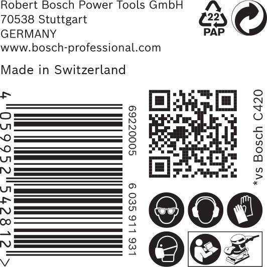 8000859999 - Detailbild_Schleifpapier EXPERT C470 Abm.115x230mm Körnung 60 14Löcher 50 St. BOSCH