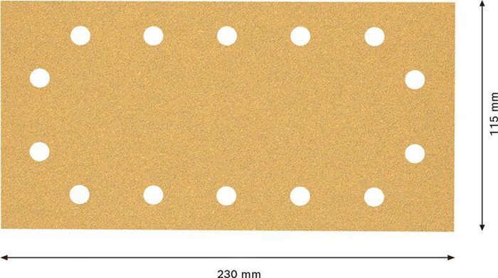 8000859999 - Detailbild3_Schleifpapier EXPERT C470 Abm.115x230mm Körnung 60 14Löcher 50 St. BOSCH