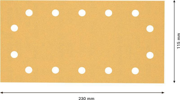 8000860002 - Detailbild2_Schleifpapier EXPERT C470 Abm.115x230mm Körnung 120 14Löcher 50 St. BOSCH