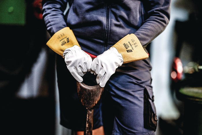 4000391574 - Detailbild_Schweißerhandschuhe ARGON PRO Gr.10 grau/ocker