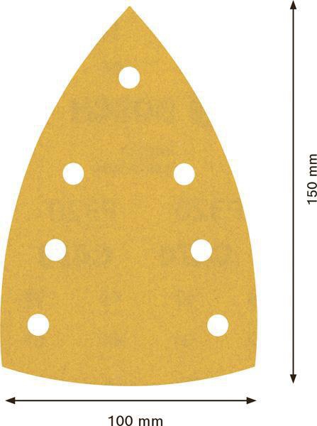8000860107 - Detailbild5_Schleifpapier EXPERT C470 Abm.100x150mm Körnung 320 7 Löcher 10 St. BOSCH