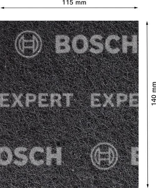 8000860133 - Detailbild4_Vliespad EXPERT N880 Abm.115x140mm schwarz Medium S f.Handschleifen 2 St. BOSCH