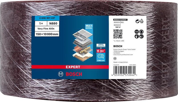 8000860151 - Detailbild3_Vliesrolle EXPERT N880 B.150mm L.10m rot sehr fein A f.Handschleifen 10St. BOSCH