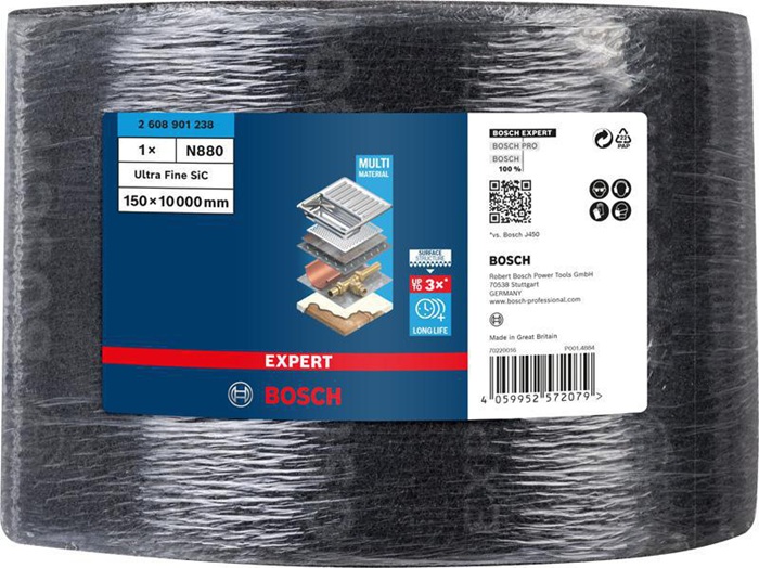 8000860152 - Detailbild3_Vliesrolle EXPERT N880 B.150mm L.10m grau ultrafein S f.Handschleifen 10St.BOSCH