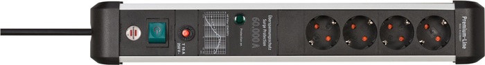 8001484633 - Detailbild_Steckdosenleiste Premium-Protect-Line 16 A 230 V schwarz/silber Steckd.4