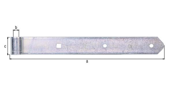 8001514114 - Detailbild_Ladenband L.300x13x40mm S.5mm STA galv.verz.d.pass.D.13mm rd GAH