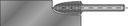 4000602855 - Detailbild_Frässtift RBF D.10mm Kopf-L.20mm Schaft-D.6mm HM Blank Verz.KVZ 4 RUKO