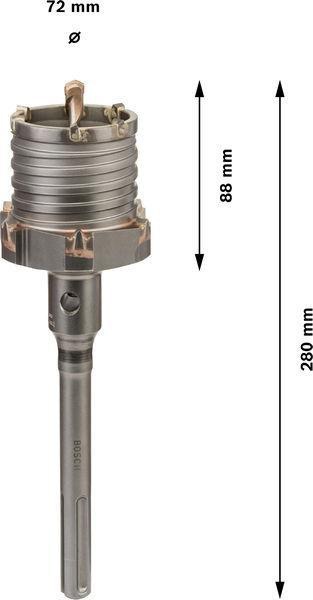 8002378466 - Detailbild_Hohlbohrkrone PRO Arbeits-L.283mm D.88mm SDS-max-9 BOSCH