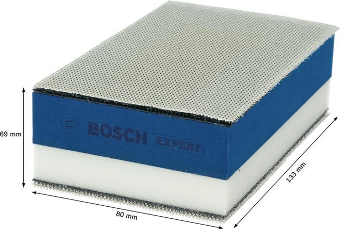 8002580896 - Detailbild2_Schleifnetz EXPERT Dual Density Blattabm.80x133mm m.Handschleifblock BOSCH