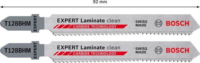 8002580904 - Detailbild_Stichsägeblatt EXPERT Laminate Clean T128BHM L.92mm Carbide BOSCH