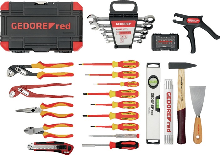 8002655055 - Detailbild_Werkzeugkoffer Elektriker-R21652089 88-tlg.GEDORE RED