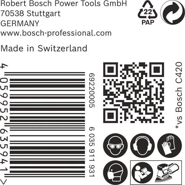 8002769542 - Detailbild_Schleifpapier EXPERT C470 Abm.100x150mm K180 50 St BOSCH