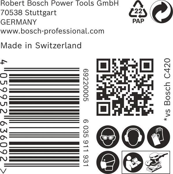 8002769554 - Detailbild4_Schleifpapier EXPERT C470 Abm.115x107mm K240 50 St BOSCH