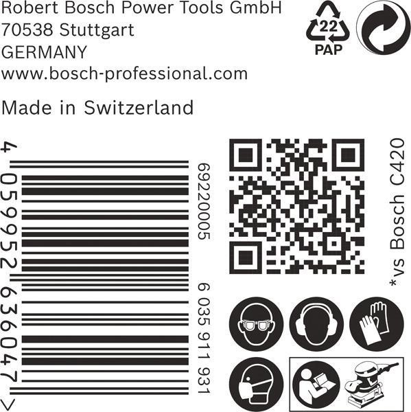 8002769555 - Detailbild5_Schleifpapier EXPERT C470 Abm.115x107mm K40 50 St BOSCH