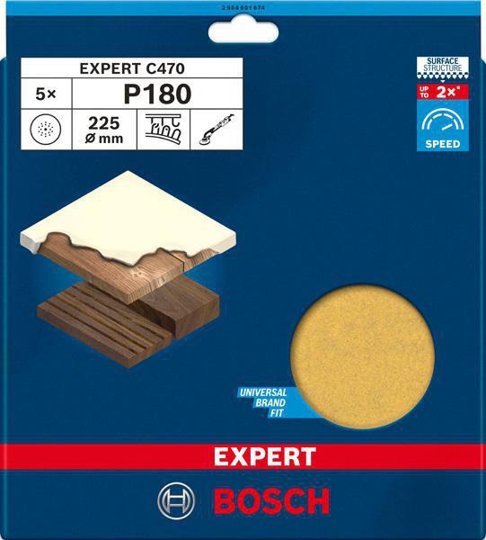 8002769565 - Detailbild_Schleifpapier EXPERT C470 D.225mm K180 5 St. BOSCH