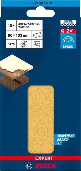8002769570 - Detailbild4_Schleifpapier-Set EXPERT C470 Abm.80x133mm K60/120/180 10 St. BOSCH