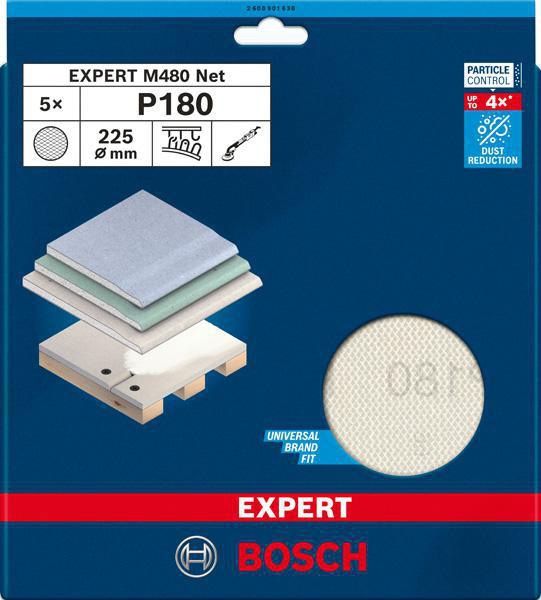 8002769632 - Detailbild2_Schleifnetz EXPERT M480 D.225mm K180 offen 5 St. BOSCH