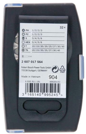 8002769669 - Detailbild_Schrauberbit-Set 32tlg. PH1 L.25mm m.Quick Change-Universalhalter BOSCH