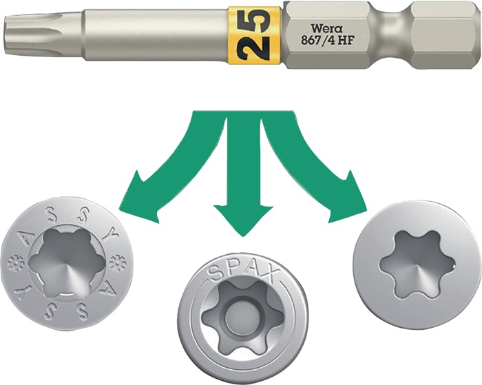 8002899410 - Detailbild5_Bit 867 TORX® HF 1/4 Zoll TX 10 L.25mm m.Farbleitsystem WERA