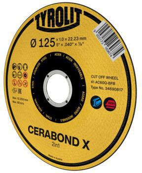 8002934507 - Detailbild_Trennscheibe PREMIUM CERABOND X D125x1,6mm ger.Bohr.22,23mm TYROLIT