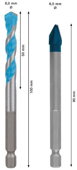 8003586893 - Detailbild2_Bohrer EXPERT HEX-9 D.8mm Arbeits-L.60mm L.90/100mm BOSCH