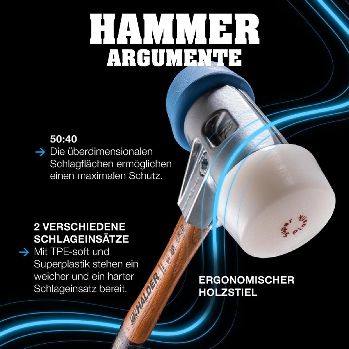 4000760122 - Detailbild2_Schonhammer SIMPLEX L.330mm Kopf-D.50mm weich/mittelhart HO