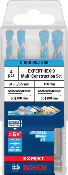 8004039264 - Detailbild5_Bohrer-Set EXPERT HEX-9 Multi Construction Arbeits-L.60/60/60/50mm 4-tlg.