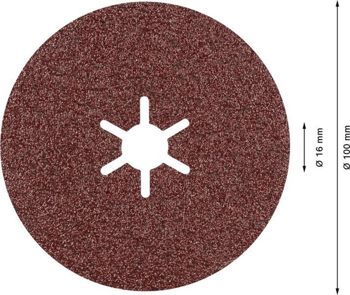 8004039314 - Detailbild_Fiberscheibe EXPERT R781 Prisma Ceramic D.100mm Bohrungs-D.16mm Körnung 80 BOSCH