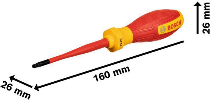 8004039346 - Detailbild_VDE-Schraubendreher TX15x75mm S2 Klingen-D.4mm BOSCH