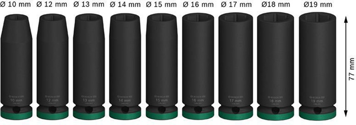 8004039370 - Detailbild3_Steckschlüsseleinsätze-Set PRO Impact 9tlg. 1/2Zoll tief BOSCH