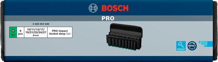 8004039371 - Detailbild_Steckschlüsseleinsätze-Set PRO Impact 9tlg. 1/2Zoll SW10-27mm tief BOSCH