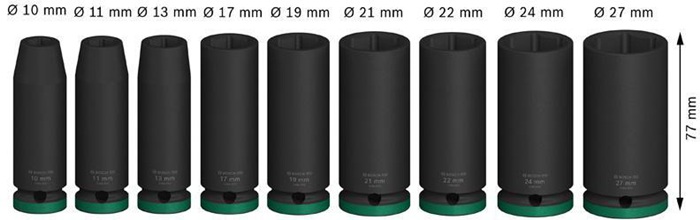 8004039371 - Detailbild4_Steckschlüsseleinsätze-Set PRO Impact 9tlg. 1/2Zoll SW10-27mm tief BOSCH