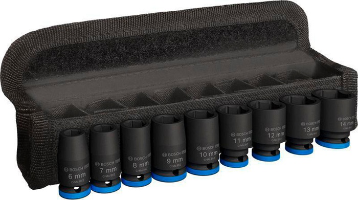 8004039372 - Detailbild4_Steckschlüsseleinsätze-Set PRO Impact 9tlg. 1/4Zoll SW6-14mm Standard BOSCH