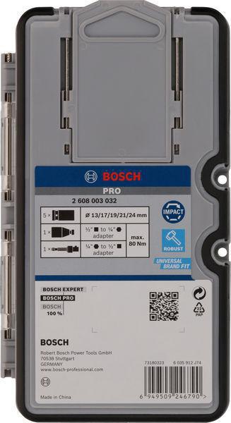 8004039378 - Detailbild_Steckschlüsseleinsätze-Set PRO Impact 7ltg. 1/2Zoll SW13-24mm BOSCH
