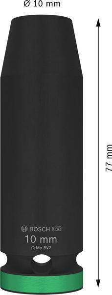 8004039380 - Detailbild2_Steckschlüsseleinsatz PRO Impact 1/2Zoll SW10mm M6 tief Außen-D.15/22mm BOSCH