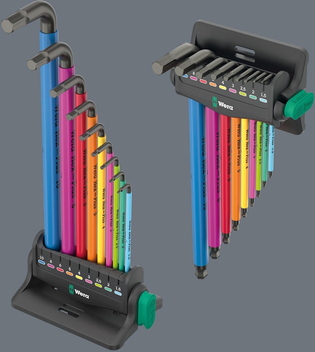 8004221497 - Detailbild_Winkelschraubendrehersatz 950/9 Hex-Plus Multicolour 3 10-tlg.metrisch