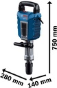 8004257156 - Detailbild2_Abbruchhammer GSH 14 C Prof.1750 W HEX 22mm 28 J 1900-1950min-¹ BOSCH