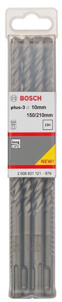 8004257322 - Detailbild2_Hammerbohrer Arbeits-L.150mm D.10mm L.210mm SDS plus-3 10 St BOSCH