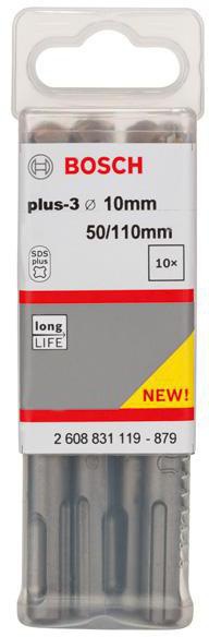 8004257323 - Detailbild_Hammerbohrer Arbeits-L.50mm D.10mm L.110mm SDS plus-3 10 St BOSCH