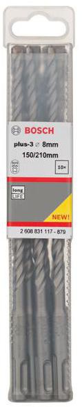 8004257341 - Detailbild4_Hammerbohrer Arbeits-L.150mm D.8mm L.210mm SDS plus-3 10 St BOSCH